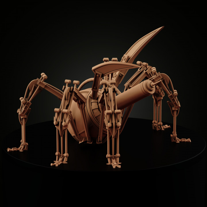 mecánico araña miniforge juguetes juegos mesa caracteres criaturas fantasía universo tablero bestia dragones mazmorras steampunk dnd 3D print model - Mito3D