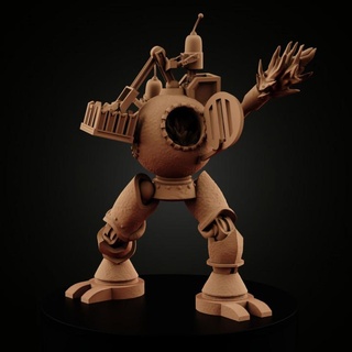 mechanical golem miniforge Toys & Games Tabletop Characters Creatures Fantasy Universe Board beast dragons dungeons monster steampunk miniature dnd 3d print model - Mito3D