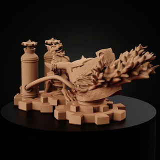 sopro dragão kobold máquina miniforge brinquedos jogos tampo mesa personagens criaturas fantasia universo borda dragões masmorras réptil dnd 3d print model - Mito3D