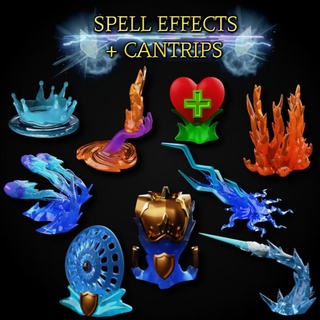 level 1 spells complete collection miniforge Toys & Games Tabletop accessories Characters Creatures Fantasy Universe Board wizard magic mage warlock spell missile dnd effects sorcerer 3d print model - Mito3D