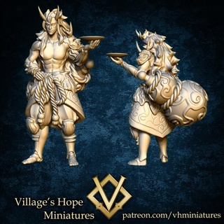 shiten douji oni king village's hope miniatures Toys & Games Tabletop Characters Creatures Fantasy Universe Board Store demon japan japanese rpg miniature male minis dnd handsome ttrpg trpg 3d print model - Mito3D