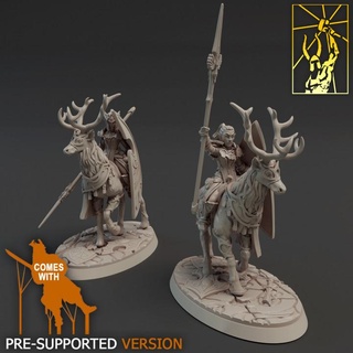 highborn elves regal guards stags titan forge miniatures Toys & Games Tabletop Characters Creatures Fantasy Universe Board Store archer beast elf forest guard rpg sword high cavalry wargame rider spirit 3d print model - Mito3D