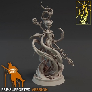 highborn elves water whisperer titan forge miniatures Toys & Games Tabletop Characters Creatures Fantasy Universe Board Store fantasy forest rpg wargames high priest mage noble spirit sorcerer 3d print model - Mito3D