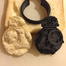 bb8 kurabiye kalıbı bahçe starwars cookiecutter ekmek 3d print model - Mito3D