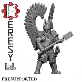 heresylab - ax070 hetman stefan winged hussar great weapon amber husaria axia citizens old world Toys & Games Tabletop Characters Creatures Fantasy Universe Board Store dragons dungeons fantasy fighter wargaming warhammer warrior dnd mordheim kingsofwar whfb warband kislev citizensoftheoldworld 3d print model - Mito3D