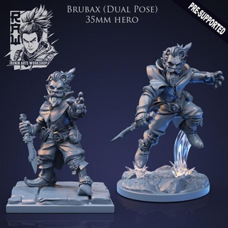 brubax sorcerer - idle action pose hector moran Toys & Games Tabletop Characters Creatures Fantasy Universe Board Store hero mini rpg miniature male gnome dungeonsanddragons dnd pathfinder playercharacter raw trpg roninartsworkshop 3d print model - Mito3D