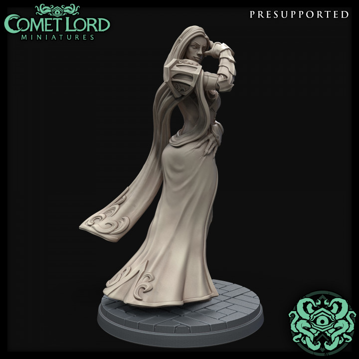 ysabelle vampire lady comet lord miniatures Toys & Games Tabletop Characters Creatures Fantasy Universe Board Store dark fantasy gothic monster queen undead noble dnd empress nobility 5e dnd5e 3D print model - Mito3D