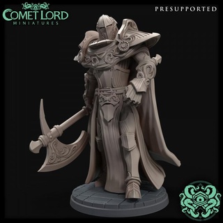 itherian royal guard comet lord miniatures Toys & Games Tabletop Characters Creatures Fantasy Universe Board Store dark fantasy gothic knight vampire guardian elite greatsword halberd knights guards 3d print model - Mito3D