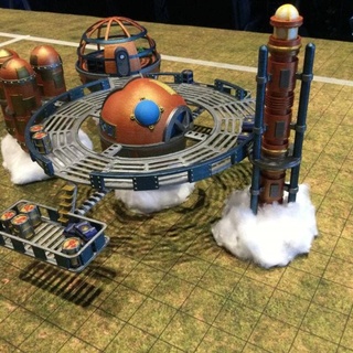 sky dwarf outpost snownova Toys & Games Tabletop Characters Creatures Fantasy Universe Board 3D Printable Terrain warhammer steampunk age sigmar kharadron duardin skydwarf overlords 3d print model - Mito3D