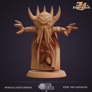 mindflayer pre supported incluso dado teste d d dnd mindflayer presupposto pre supported 3d print model - Mito3D