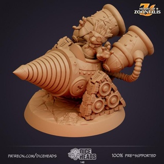 mole drill machine pre-supported included dice heads Toys & Games Tabletop Characters Creatures Fantasy Universe Board d&d dnd presupported drillmachine 3d print model - Mito3D