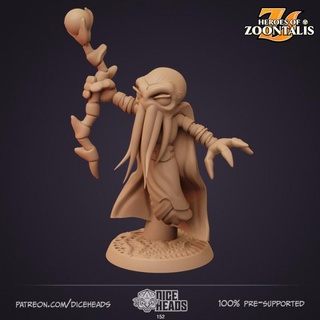 mindflayer pre-supported included dice heads Toys & Games Tabletop Characters Creatures Fantasy Universe Board d&d dnd resupported 3d print model - Mito3D