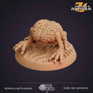 intellect devourer pre-supported included dice heads Toys & Games Tabletop Characters Creatures Fantasy Universe Board d&d dnd presupported 3d print model - Mito3D