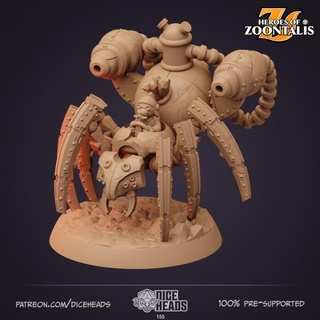 Topo araña jinete pre supported incluido cabezas juguetes juegos mesa caracteres criaturas fantasía universo tablero d dnd presupuesto 3d print model - Mito3D