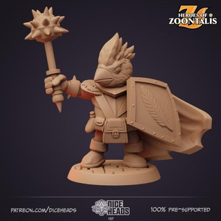 cardinal cleric pre-supported included dice heads Toys & Games Tabletop Characters Creatures Fantasy Universe Board d&d dnd presupported 3d print model - Mito3D