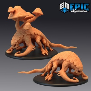 jungle creeper giant mushroom insect terror fungi insectoid creature epic-miniatures Toys & Games Tabletop Characters Creatures Fantasy Universe Board Store fantasy medieval monster rpg warhammer sla enemy tabletop dungeon dnd pathfinder npc pre-supported supported pre 3d print model - Mito3D