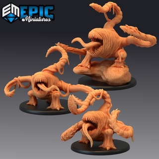 otyugh set tentacle beast jungle & swamp encounter epic-miniatures Toys Games Tabletop Characters Creatures Fantasy Universe Board Store fantasy medieval monster rpg warhammer sla enemy tabletop dungeon dnd pathfinder npc pre-supported supported pre 3d print model - Mito3D