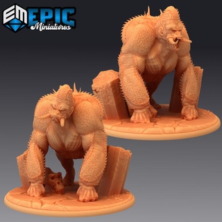jungle kong giant primate ape huge gorilla monkey epic-miniatures Toys & Games Tabletop Characters Creatures Fantasy Universe Board Store fantasy medieval monster rpg warhammer sla enemy tabletop dungeon dnd pathfinder npc pre-supported supported pre 3d print model - Mito3D