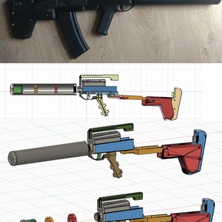 ak Bullpup brinquedos jogos adereços cosplay réplica armas airsoft 3d print model - Mito3D