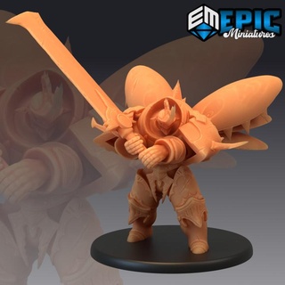 beetle knight battle ready insectoid warrior armored insect hero epic-miniatures Toys & Games Tabletop Characters Creatures Fantasy Universe Board Store fantasy medieval monster rpg warhammer sla enemy tabletop dungeon dnd pathfinder npc pre-supported supported pre 3d print model - Mito3D