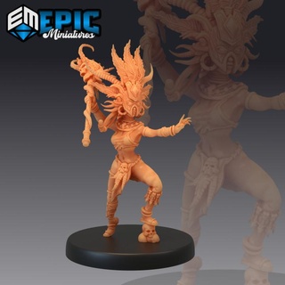 cannibal tribe witch magic female jungle shaman masked evil sorceress epic-miniatures Toys & Games Tabletop Characters Creatures Fantasy Universe Board Store fantasy girl medieval monster rpg warhammer woman sla enemy tabletop dungeon dnd pathfinder native npc voodoo pre-supported supported pre 3d print model - Mito3D
