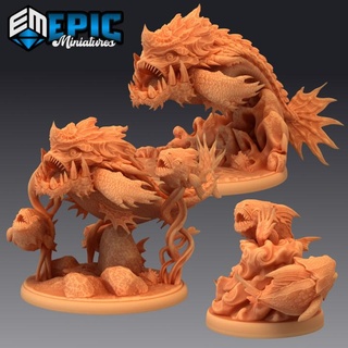 giant piranha set jungle fish carnivorous river encounter epic-miniatures Toys & Games Tabletop Characters Creatures Fantasy Universe Board Store fantasy medieval monster rpg warhammer sla enemy tabletop dungeon dnd pathfinder npc pre-supported supported pre 3d print model - Mito3D