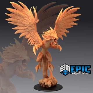 kukulkan flying aztec feathered serpent quetzalcoatl winged snake god coatl epic-miniatures Toys & Games Tabletop Characters Creatures Fantasy Universe Board Store dragon fantasy medieval monster rpg warhammer sla enemy maya tabletop dungeon dnd inca pathfinder npc pre-supported supported pre 3d print model - Mito3D
