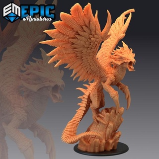 kukulkan landed aztec feathered serpent quetzalcoatl winged snake god coatl epic-miniatures Toys & Games Tabletop Characters Creatures Fantasy Universe Board Store fantasy medieval monster rpg warhammer sla enemy maya tabletop dungeon dnd inca pathfinder native npc pre-supported supported pre 3d print model - Mito3D