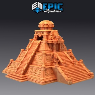 jungle temple aztec stair pyramid feathered serpent shrine playable interior epic-miniatures Toys & Games Tabletop Characters Creatures Fantasy Universe Board Store 3D Printable Terrain america ancient fantasy medieval monster rpg warhammer sla snake enemy maya american tabletop south dungeon dnd inca kukulkan pathfinder native quetzalcoatl npc pre-supported supported pre 3d print model - Mito3D