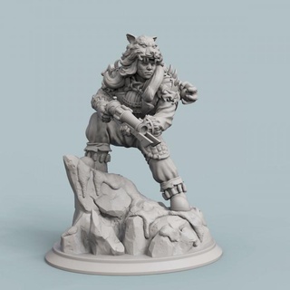 nain chasseur lionne jouets Jeux table personnages créatures fantaisie univers planche impression 3d print model - Mito3D
