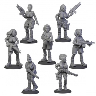 jungle girl team taras skorobruh Toys & Games Tabletop Characters Creatures Sci-Fi Universe Board Store army soldier warhammer miniature tabletop infantry scalemodel wh40k 3d print model - Mito3D