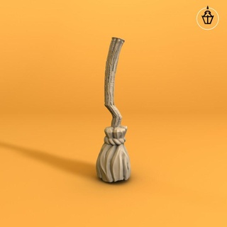 broom freebie lamppost collective Tabletop accessories free autumn garden halloween pumpkin scary spooky treat trick wizard witch jack-o-lantern fall leaves trick-or-treat harvest hag coven quiditch 3d print model - Mito3D