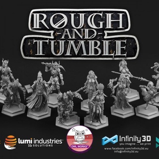rough-and-tumble 3d horde bundle crosslances Toys & Games Tabletop Characters Creatures Fantasy Universe Board Store 3D Printable Terrain chess girl mummy rpg set skeleton gorilla boardgame chicken amazon tumble shaman rough litch undeath mystics 3d print model - Mito3D