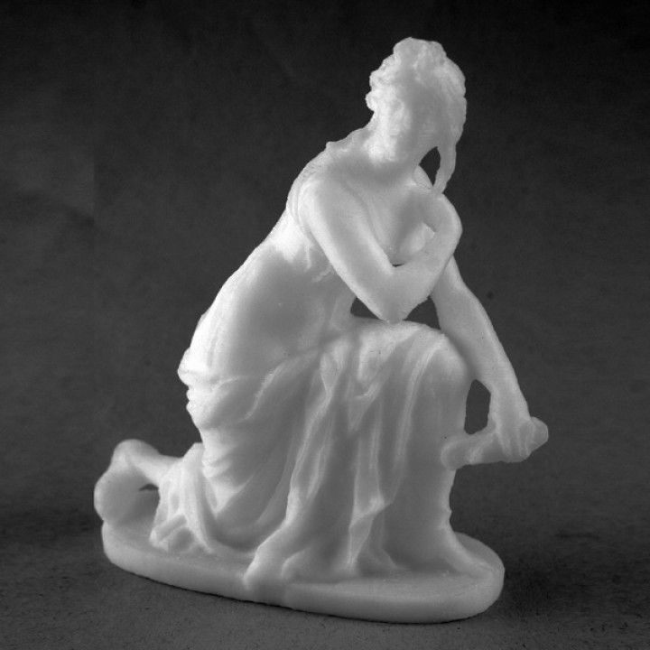chica poniendo sandalias museo bode berlín scan niña estatua francés bodemuseum lambertsigisbertadam 3D print model - Mito3D