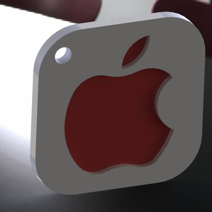 apple llavero porte clés fan art clé neox 3D print model - Mito3D