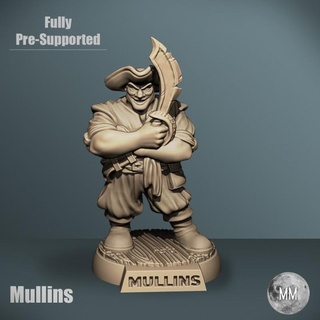 pirate mullins moonlight minis- christine van patten Toys & Games Tabletop Characters Creatures Fantasy Universe Board Store crew cvp 3d print model - Mito3D