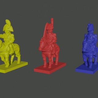 6-15mm mounted napoleonic officers 3-pack great britain spain portugal henry turner Tabletop Characters & Creatures Store black epic spanish british horse supportless europe napoleon command portuguese 6mm 10mm 15mm powder asunder peninsular 3d print model - Mito3D