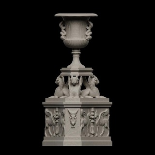 crater vase thiasos scan world Scan the World Europe Italy Rome rome marble 3dprintable photogrammetry torloniamarbles 3d print model - Mito3D