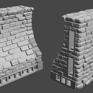 openforge sewer walls devon jones Tabletop accessories 3D Printable Terrain Fantasy rpg stone terrain dungeon tiles pathfinder 3d print model - Mito3D