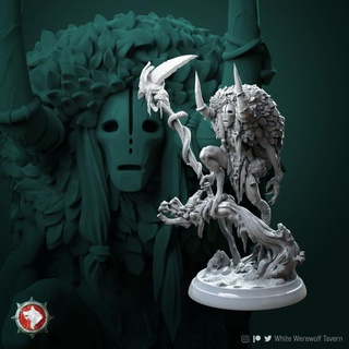 chmerih faceless druid 32mm 75mm pre-supported white werewolf tavern Toys & Games Tabletop Characters Creatures Fantasy Universe Board Store creature games monster rpg toys boardgame tabletop wargame dnd pathfinder ttrpg dndcharacter dndcreature 3d print model - Mito3D