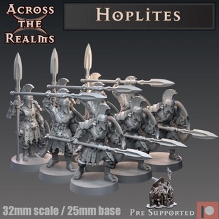 hoplites across realms Toys & Games Tabletop Characters Creatures Fantasy Universe Board Store ancient gaming greece miniatures rpg shield spear tabletop phalanx dnd formation 5e regiment chessenta 3d print model - Mito3D