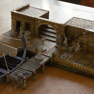 ancient harbour scenery value pack gadgetworks Toys & Games Tabletop Characters Creatures Fantasy Universe Board Store 3D Printable Terrain historical miniatures rpg tabletop minis dnd 32mm ttrpg tabletop&gt 3dprintableterrain&gt fantasyterrain 3d print model - Mito3D