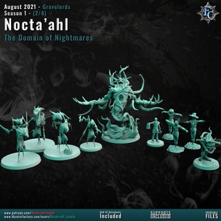 nocta'ahl domain nightmares bundle fleshcraft studio Toys & Games Tabletop Characters Creatures Fantasy Universe Board Store demon fear nightmare scarecrows gravelords 3d print model - Mito3D