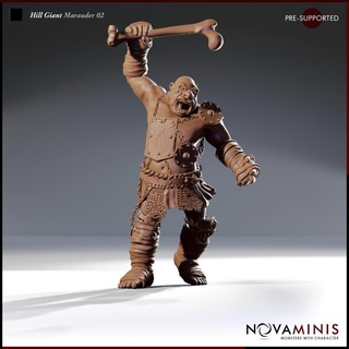 hill giant marauder 02 novaminis Toys & Games Tabletop Characters Creatures Fantasy Universe Board Store dragons dungeons fantasy mini monster rpg roleplaying tabletop 28mm dnd pathfinder presupported 3d print model - Mito3D