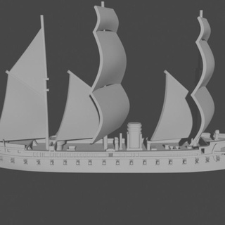 fr ironclad gloire 1860 henry turner Toys & Games Education History Tabletop Vehicles Machines Board Store black french blender 1 1000 seas 700 sails 1200 masts 3d print model - Mito3D