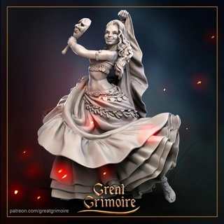 bailarín Excelente grimorio juguetes juegos mesa caracteres criaturas fantasía universo tablero Fantasía oscura 3d print model - Mito3D