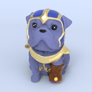 Thanos modelado buldogue escaneado revopoint pop revopoint3d ventilador arte Educação cão 3d print model - Mito3D