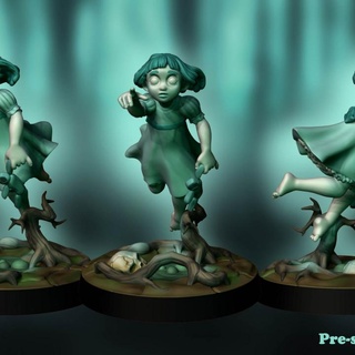 myling - 3 versions pre-supported byzantur minis Toys & Games Tabletop Characters Creatures Fantasy Universe Board Store forest ghost girl horror little child dead wraith creepy d&d haunting haunt woods 32mm 25mm spectre swamp unburied incorporeal 3d print model - Mito3D