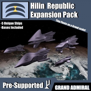 sci-fi ships expansion pack - hilin republic presupported grand fleet admiral tabletop Toys & Games Tabletop Characters Creatures Sci-Fi Universe Vehicles Machines Board Store alien battle game ship vehicle scifi spaceships 3d print model - Mito3D
