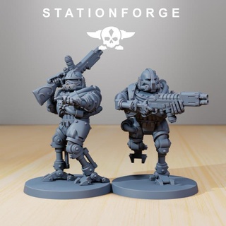scavenger frontliner rapido station forge Toys & Games Tabletop Characters Creatures Sci-Fi Universe Board fantasy robot steampunk scifi kitbash cyborg bits 3d print model - Mito3D